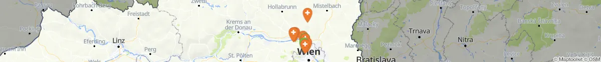Kartenansicht für Apotheken-Notdienste in der Nähe von Korneuburg (Niederösterreich)